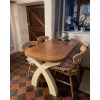 Country Oak 1.3 to 1.8m Cream Painted Extending Dining Table - £80 OFF SUMMER SALE - 2