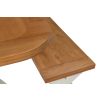Country Oak 140cm cream painted dining table pair 120cm cross leg benches - SUMMER SALE - 5