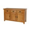 Country Oak 3 Door Fully Assembled 141cm Oak Sideboard - £100 OFF SUMMER SALE - 4