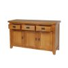 Country Oak 3 Door Fully Assembled 141cm Oak Sideboard - £100 OFF SUMMER SALE - 13