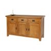 Country Oak 3 Door Fully Assembled 141cm Oak Sideboard - £100 OFF SUMMER SALE - 14