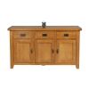 Country Oak 3 Door Fully Assembled 141cm Oak Sideboard - £100 OFF SUMMER SALE - 6
