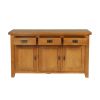 Country Oak 3 Door Fully Assembled 141cm Oak Sideboard - £100 OFF SUMMER SALE - 7
