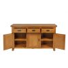 Country Oak 3 Door Fully Assembled 141cm Oak Sideboard - £100 OFF SUMMER SALE - 8