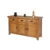 Country Oak 3 Door Fully Assembled 141cm Oak Sideboard - £100 OFF SUMMER SALE - 10