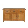 Country Oak 3 Door Fully Assembled 141cm Oak Sideboard - £100 OFF SUMMER SALE - 11