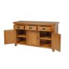 Country Oak 3 Door Fully Assembled 141cm Oak Sideboard - £100 OFF SUMMER SALE - 12
