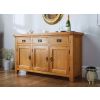 Country Oak 3 Door Fully Assembled 141cm Oak Sideboard - £100 OFF SUMMER SALE - 2