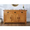 Country Oak 3 Door Fully Assembled 141cm Oak Sideboard - £100 OFF SUMMER SALE - 3