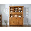 Country Oak Large Buffet and Hutch Display Cabinet Dresser - SUMMER SALE - 4