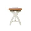 1.6m Cream Painted Cross Leg Oak Bench - £50 OFF FLASH SALE - 7
