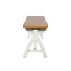 1.6m Cream Painted Cross Leg Oak Bench - £50 OFF FLASH SALE - 9