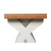 1.6m Cream Painted Cross Leg Oak Bench - £50 OFF FLASH SALE - 8