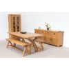 Country Oak 180cm X Leg Table Pair Of 160cm Bench Set - SUMMER SALE - 4