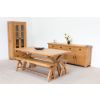 Country Oak 180cm X Leg Table Pair Of 160cm Bench Set - SUMMER SALE - 6