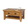 Country Oak Coffee Table with Drawer and Shelf - SUMMER SALE - 4