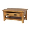 Country Oak Coffee Table with Drawer and Shelf - SUMMER SALE - 5
