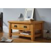 Country Oak Coffee Table with Drawer and Shelf - SUMMER SALE - 2