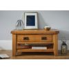 Country Oak Coffee Table with Drawer and Shelf - SUMMER SALE - 3