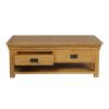 Farmhouse Oak Large Coffee Table With Shelf - SUMMER SALE - 14