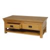 Farmhouse Oak Large Coffee Table With Shelf - SUMMER SALE - 15