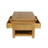 Farmhouse Oak Large Coffee Table With Shelf - SUMMER SALE - 7