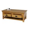 Farmhouse Oak Large Coffee Table With Shelf - SUMMER SALE - 10