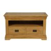 Farmhouse Oak TV Unit with 2 Drawers Fully Assembled - £60 OFF SUMMER SALE - 5