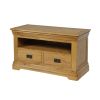 Farmhouse Oak TV Unit with 2 Drawers Fully Assembled - £60 OFF SUMMER SALE - 4