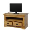 Farmhouse Oak TV Unit with 2 Drawers Fully Assembled - £60 OFF SUMMER SALE - 8
