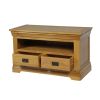 Farmhouse Oak TV Unit with 2 Drawers Fully Assembled - £60 OFF SUMMER SALE - 9
