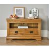 Farmhouse Oak TV Unit with 2 Drawers Fully Assembled - £60 OFF SUMMER SALE - 3