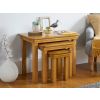 Farmhouse Large Oak Fully Assembled Nest of Three Tables - SUMMER SALE - 2