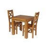 Country Oak 80cm Oak Table and 2 Windermere Oak Seat Chair Set - SUMMER SALE - 2 Country Oak 80cm Oak Table and 2 Windermere Oak Seat Chair Set - SUMMER SALE - 2