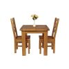 Country Oak 80cm Oak Table and 2 Windermere Oak Seat Chair Set - SUMMER SALE - 3 Country Oak 80cm Oak Table and 2 Windermere Oak Seat Chair Set - SUMMER SALE - 3