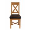 Grasmere Oak Dining Chair with Brown Leather Seat - £30 OFF FLASH SALE - 6