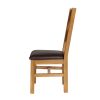 Windermere Cross Back Oak Dining Chair With Brown Leather Seat - £20 OFF SUMMER SALE - 5