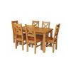 Country Oak 180cm Extending Oak Table and 6 Windermere Timber Seat Chair Set - 5 Country Oak 180cm Extending Oak Table and 6 Windermere Timber Seat Chair Set - 5
