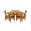 Country Oak 180cm Extending Oak Table and 6 Windermere Timber Seat Chair Set - 7 Country Oak 180cm Extending Oak Table and 6 Windermere Timber Seat Chair Set - 7