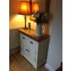 Farmhouse 80cm Cream Painted Small Oak Sideboard - SUMMER SALE - 9