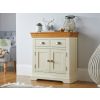 Farmhouse 80cm Cream Painted Small Oak Sideboard - SUMMER SALE - 2