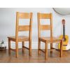 Chester Country Oak Ladder Back Timber Seat Oak Dining Chair - £20 OFF SUMMER SALE - 2