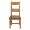 Chester Country Oak Ladder Back Timber Seat Oak Dining Chair - £20 OFF SUMMER SALE - 5