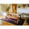 Country Oak 230cm Cross Leg Table and 2 160cm Cross Leg Bench Set - SUMMER SALE - 2