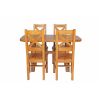 Country Oak 140cm Cross Leg Fixed Oval Table and 4 Windermere Timber Seat Chairs - 5 Country Oak 140cm Cross Leg Fixed Oval Table and 4 Windermere Timber Seat Chairs - 5