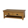 Country Oak Large 4 Drawer Coffee Table With Shelf - SUMMER SALE - 15
