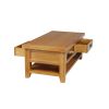 Country Oak Large 4 Drawer Coffee Table With Shelf - SUMMER SALE - 11