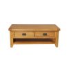 Country Oak Large 4 Drawer Coffee Table With Shelf - SUMMER SALE - 5