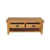 Country Oak Large 4 Drawer Coffee Table With Shelf - SUMMER SALE - 6