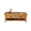 Country Oak Large 4 Drawer Coffee Table With Shelf - SUMMER SALE - 7
